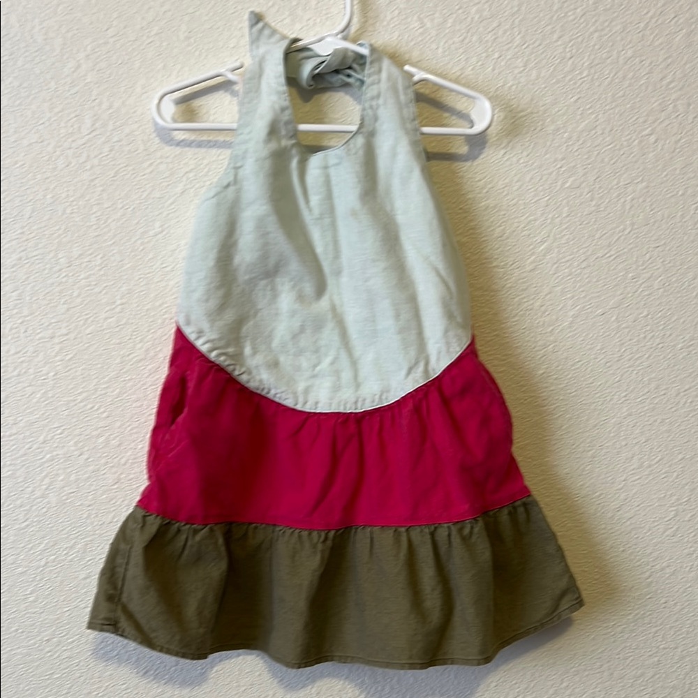 Colorblock Halter Dress